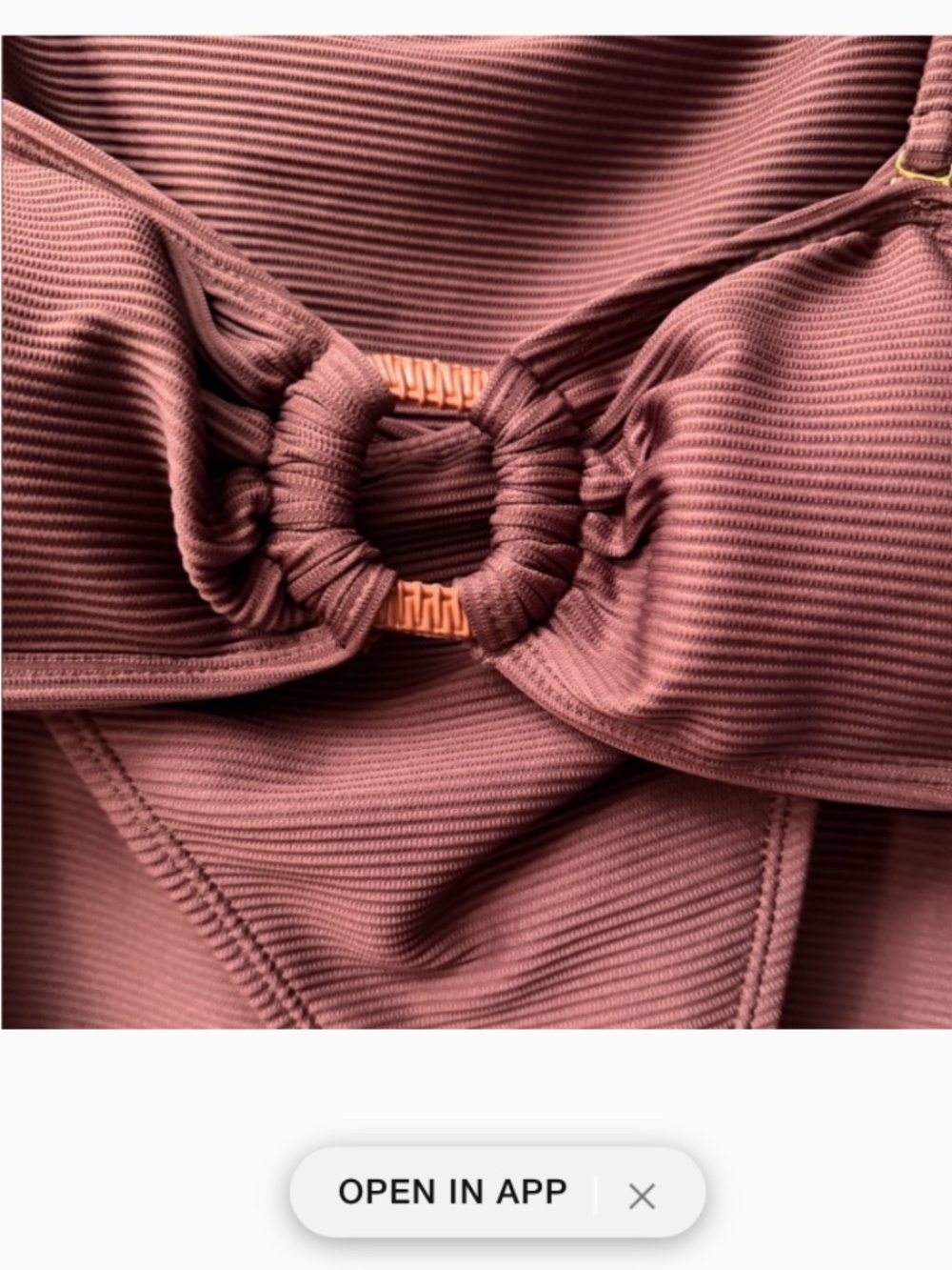 House of Harlow 1960 Ribbed Brown 3-Piece Swim Set – Bikini + Skirt Cover Up NWT - Picture 2 of 6